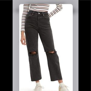 Levi’s Ribcage straight jeans black